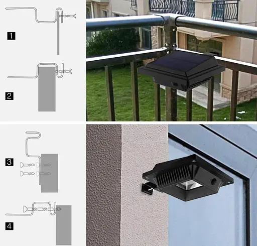 Сонячна лампа KEENZO чорна 15 см 1 шт. - фото 3