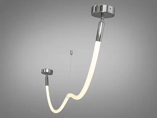 Модна світлодіодна люстра шланг потужністю 17 Вт, хром люстра - фото 2