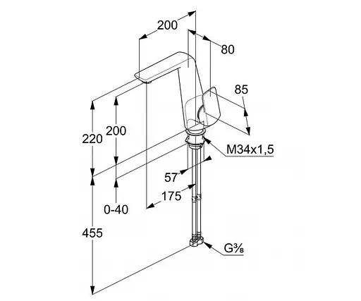Змішувач для умивальника Kludi Ameo 410240575 - фото 2