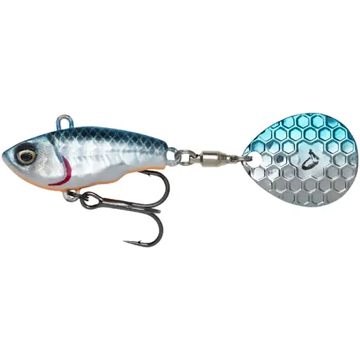 Тейл-спинер Savage Gear Fat Tail Spin 65 mm 16 g Blue Silver