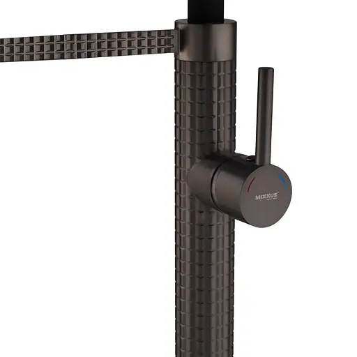 Змішувач для кухні Mixxus Premium Oliwer 017 із силіконовим виливом graphite MI6967 Графит - фото 7