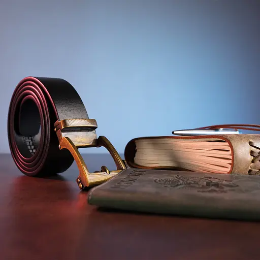 Ремінь шкіряний Vintage чоловічий 115х3,4 см acs0014926 - фото 5