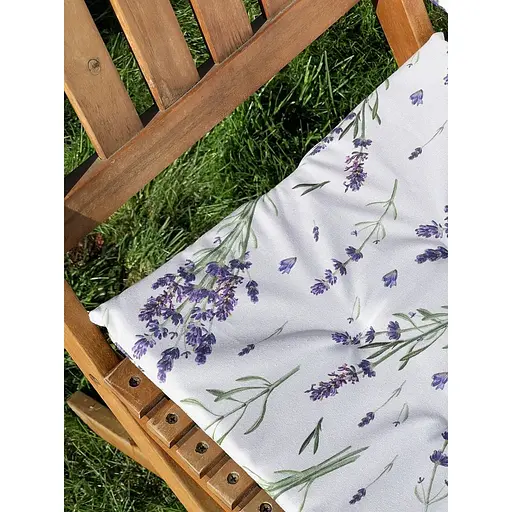 Водоотталкивающая подушка для стула с 3D-принтом Лаванда 40х40 см фиолетовая 2 шт. - фото 6