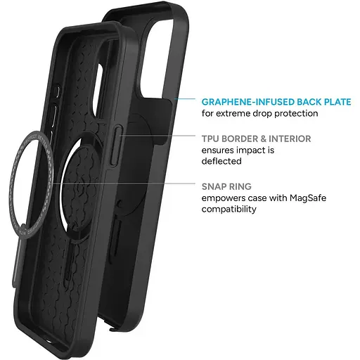 Протиударний чохол із підставкою Gear4 Zagg Denali MagSafe для iPhone 15 Pro (6.1") Black 702312718 - фото 6