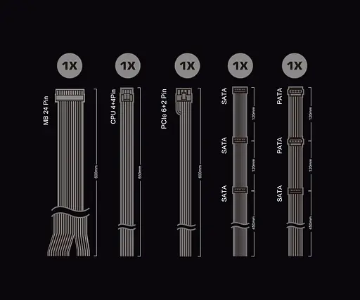 Блок живлення AsRock PRO-650B 650W ATX 3.1 80+ Bronze (PRO-650B) - фото 5