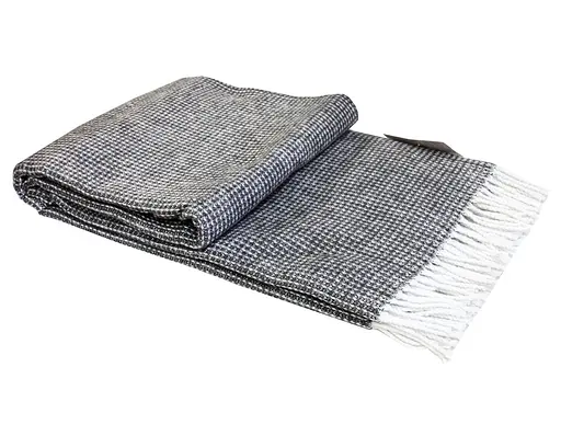 Плед бавовняний Vladi Валенсія Верона 140х200 сіро-темно-сірий - фото 1