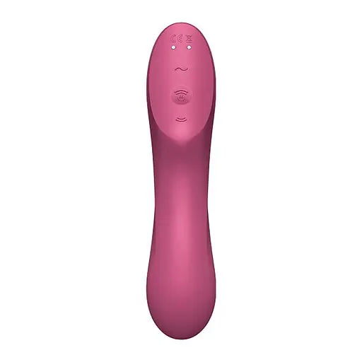 Вакуумний стимулятор клітора з вібрацією Satisfyer Curvy Trinity 3 червоний - фото 2