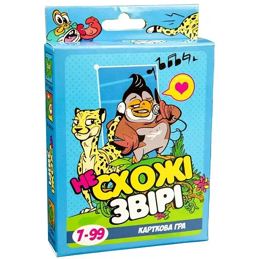 Настільна гра Strateg Несхожі звірі, в кор-ці 9,1-11,5-2,2 см 30223 (укр) (4823113806941) - фото 1
