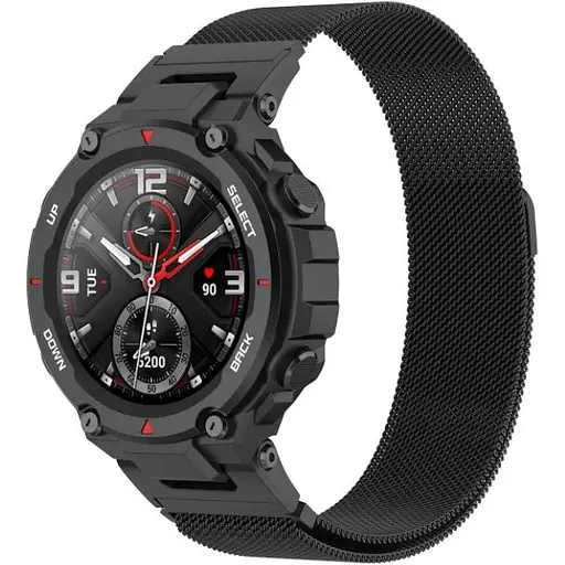 Ремінець DK Metal Milanese Loop Magnetic для Xiaomi Amazfit T-Rex \ T-Rex Pro (black) - фото 4