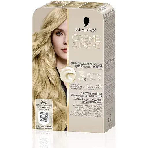 Фарба для волосся Creme Supreme №9-0 натуральний екстра-ствітлий блонд - фото 4