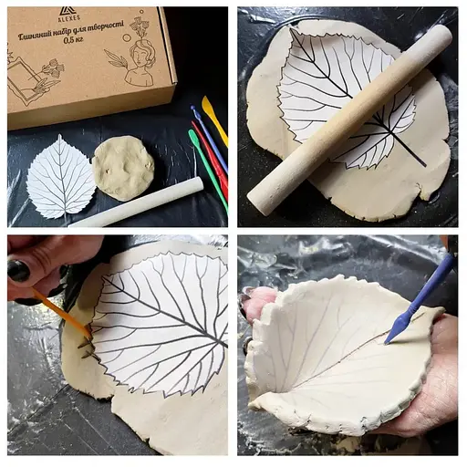 Дитячий глиняний набір для творчості GL-001 природна глина 0,5 кг - фото 5