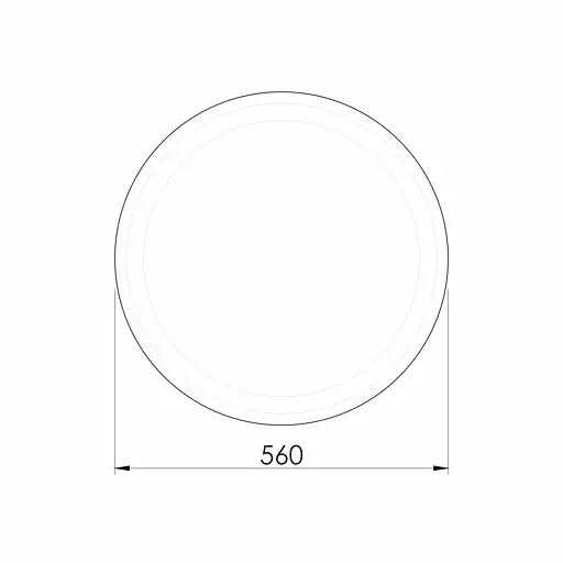 Дзеркало RJ кругле з підсвічуванням 56см хром RJMI000-2556/02, Хром - фото 3