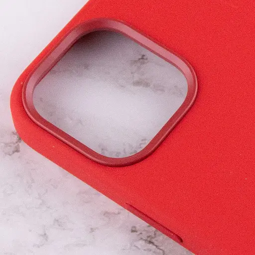 Чехол Silicone case AAA with Magsafe and Animation для Apple iPhone 12 Pro Max 6.7 Красный/Red - фото 6