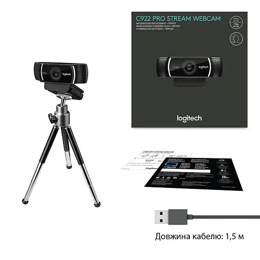 Веб-камера Logitech C922 Pro Stream FullHD Black (960-001088) - фото 11