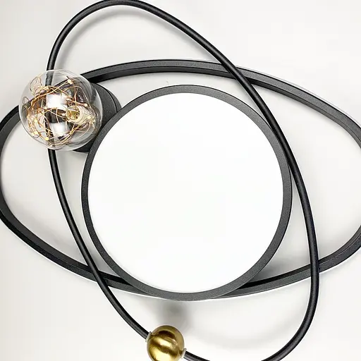 Люстра-орбіта з led гірляндою в плафоні | Line F | Арт. MJ47-500 BK - фото 3