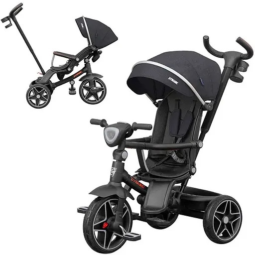 Велосипед трехколесный Tilly DYNAMIC T-3810 BLACK /1/ - фото 1