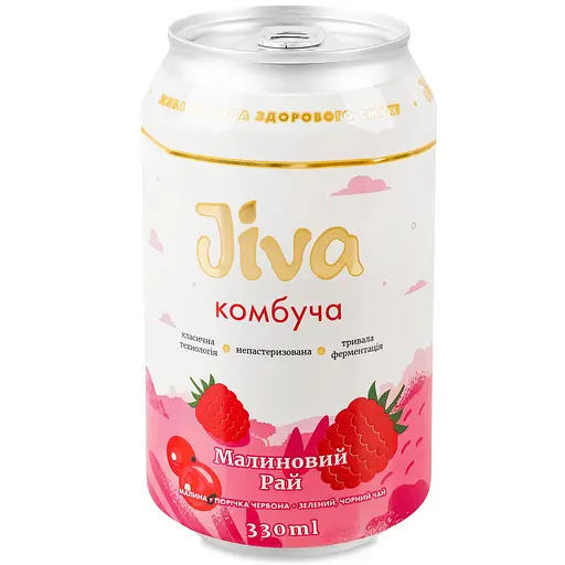 Напій Jiva Комбуча Малиновий рай 0,33 л