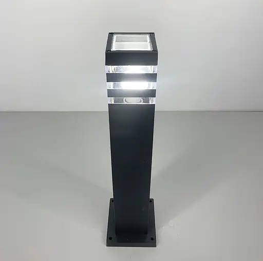 Вуличний ліхтар в чорному кольорі корпусу 60 см | Line F | Арт. 8024 60CM BK (стовп) - фото 2