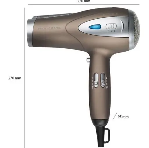 Фен Profi Care PC-HTD 3047 Brown з іонізацією - фото 4