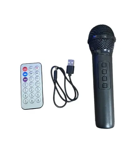 Портативна колонка Sing-e ZQS-8166  з  мікрофонам та пультом Акустична система RGB підсвічування Чорний  200 Вт - фото 4