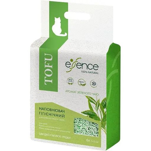 Уцінка. Наповнювач для котячого туалету Essence Tofu з ароматом зеленого чаю 6 л (920017) - фото 2
