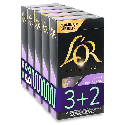 Кава мелена L'OR Espresso Lungo Profondo капсули 260 г (5 шт. х 52 г)