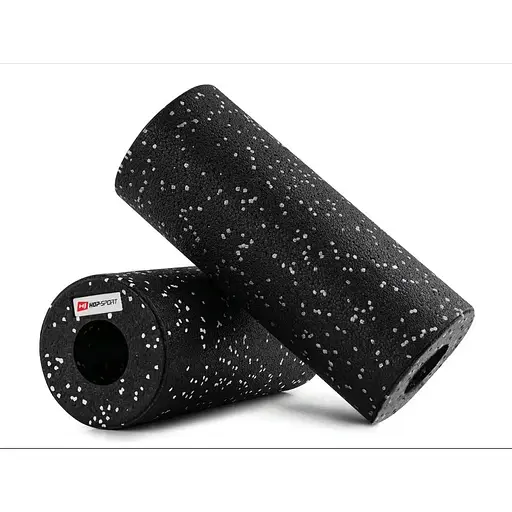 Роллер массажер (валик, ролик) Hop-Sport гладкий EPP 33см HS-P033YG черно-белый - фото 5