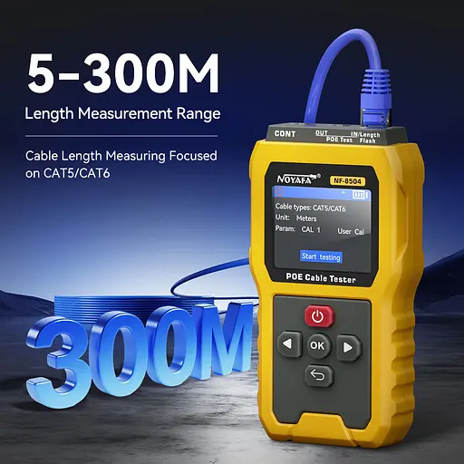 Кабельний тестер Noyafa NF-8504 PoE багатофункціональний RJ45 RJ11 (18701) - фото 4