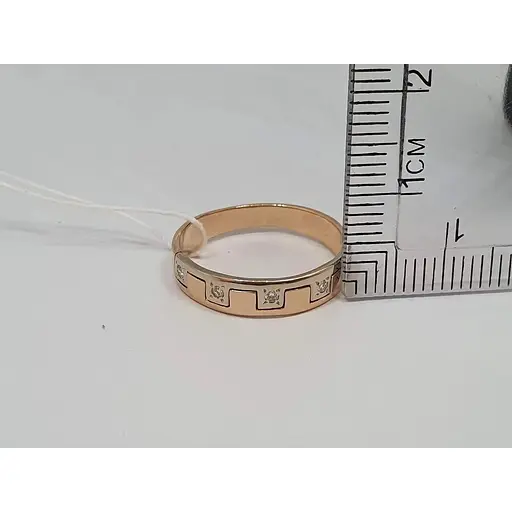 Золота обручка Гаразд з діамантами. 3021077 17 17,5 - фото 4