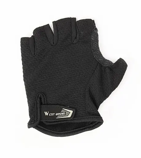 Велорукавиці West Biking з короткими пальцями М Black (G0001090)