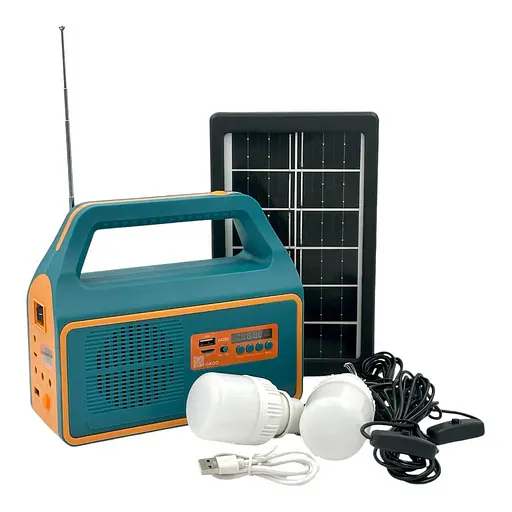 Кемпінговий ліхтар FA-709 + Powerbank на сонячній батареї + FM радіо + Bluetuth колонка