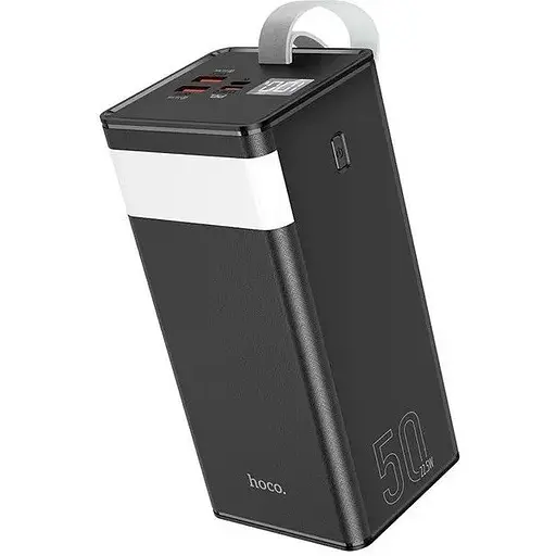 Портативний зарядний пристрій для телефону Power bank Hoco J86A Powermaster 50000 mAh 22.5W з ліхтарем Чорний - фото 1