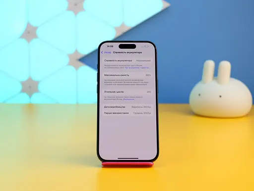 Смартфон Apple iPhone 15 Pro 128GB Blue Titanium (MTV03) Б/В [156916] - фото 2