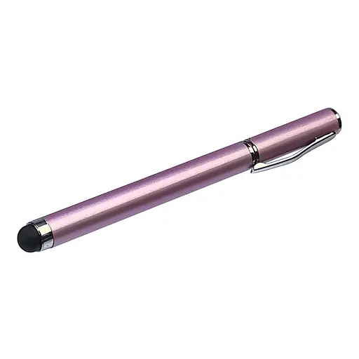 Стилус емкостный, с шариковой ручкой, металлический, сиреневый - фото 1