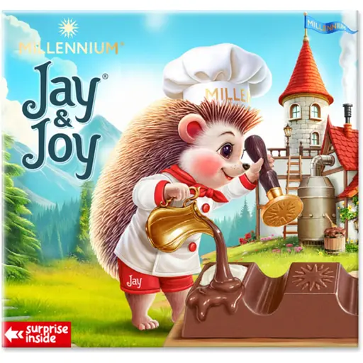 Уцінка. Шоколад Millennium Jay&Joy молочний з молочною начинкою 45 г - фото 2
