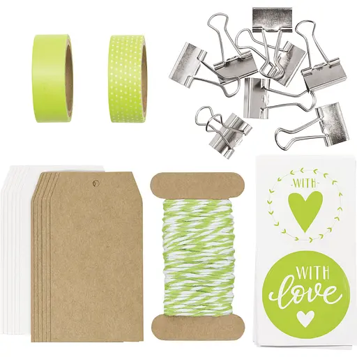 Набор материалов для оформления подарков Зеленый 15х15х2см Heyda - фото 2