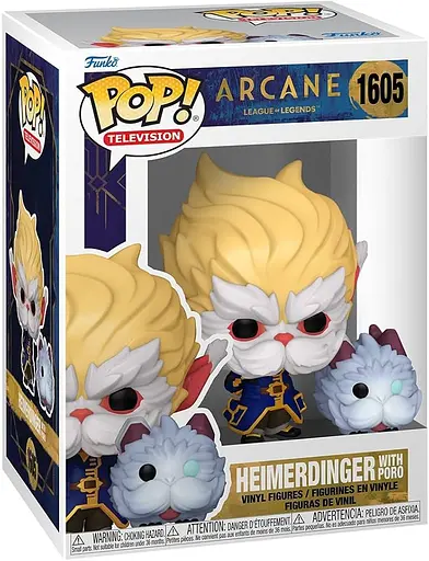 Колекційна фігурка   Funko Pop Аркейн Хеймердінгер і Поро Arcane Heimerdinger with Poro 10 см FP A HP 1605 - фото 3