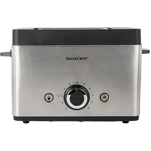 Тостер Silver Crest STT 850 silver с насадкой для булочек, размораживанием и регулировкой степени поджаривания - фото 1