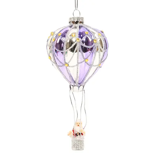 Елочное украшение "Воздушный шар с Сантой" 7,5*9 см, YQ1408142