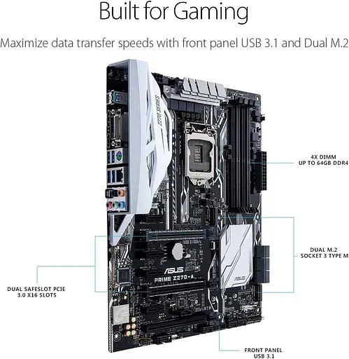 Материнская плата ASUS Prime Z270-A (Prime Z270-A) (Socket 1151, Intel Z270, ATX) Б/у - фото 3