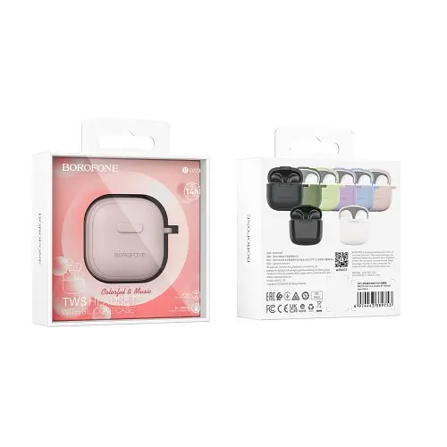 Наушники беспроводные Borofone BW29 Charm true wireless BT headset TWS розовые - фото 2
