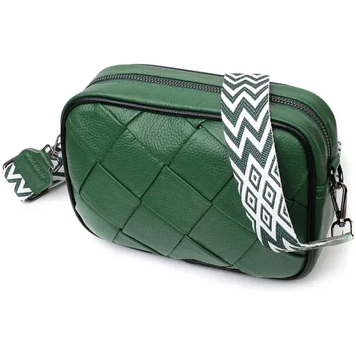 Кожаная сумка Vintage с переплетами 22х14х7.5 см sum0029010 - фото 1