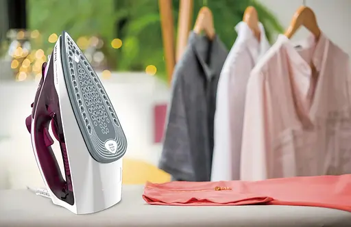 Tefal Праска Express Steam, 2400Вт, 270мл, паровий удар -160гр, постійна пара - 30гр, керам. підошва, бордовий - фото 6