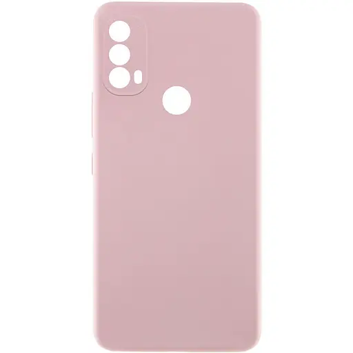 Чехол TPU Getman Liquid Silk Full Camera для Motorola Moto E40 Розовый / Pink Sand