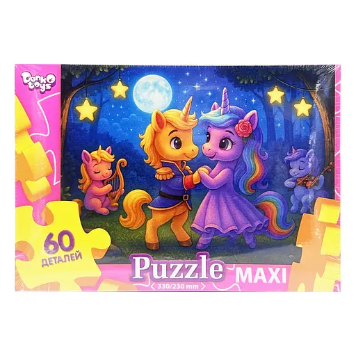 Детские пазлы-макси "Танцующие пони" Danko Toys Mx60-12-04, 60 элементов - фото 1