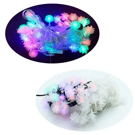 Гирлянда Шишка Usb 40 LED лампочек 6 м белая