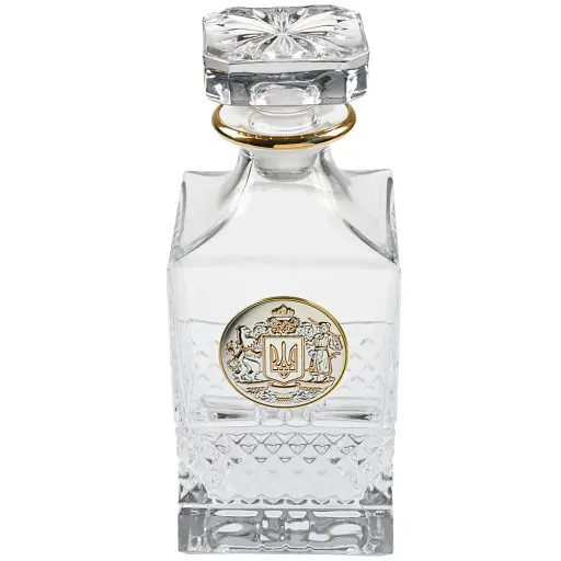 Подарунковий набір склянок для віскі Boss Crystal "Гербовий з козаками": графін - фото 3