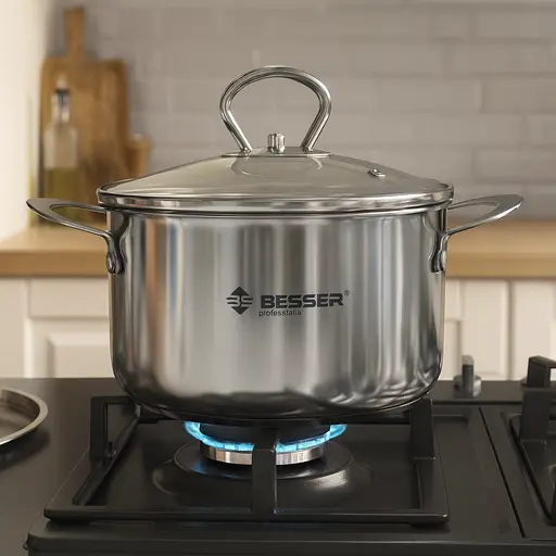 Кастрюля с крышкой с индукционным дном "Largo" 2.6л - фото 2