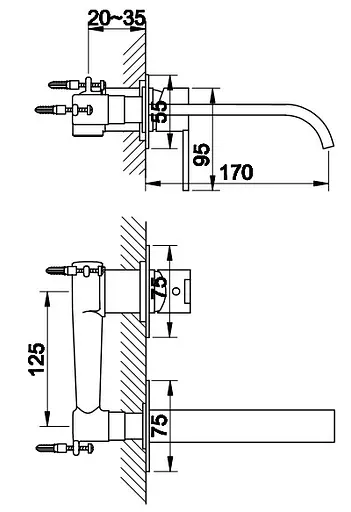 Смеситель для умывальника Kohlman Gixs chrome + BOX скрытого монтажа QW180G Хром - фото 4