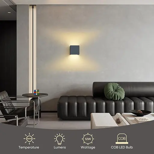 Світлодіодний настінний світильник 12 Вт регульований світловий промінь 3000 K - фото 3